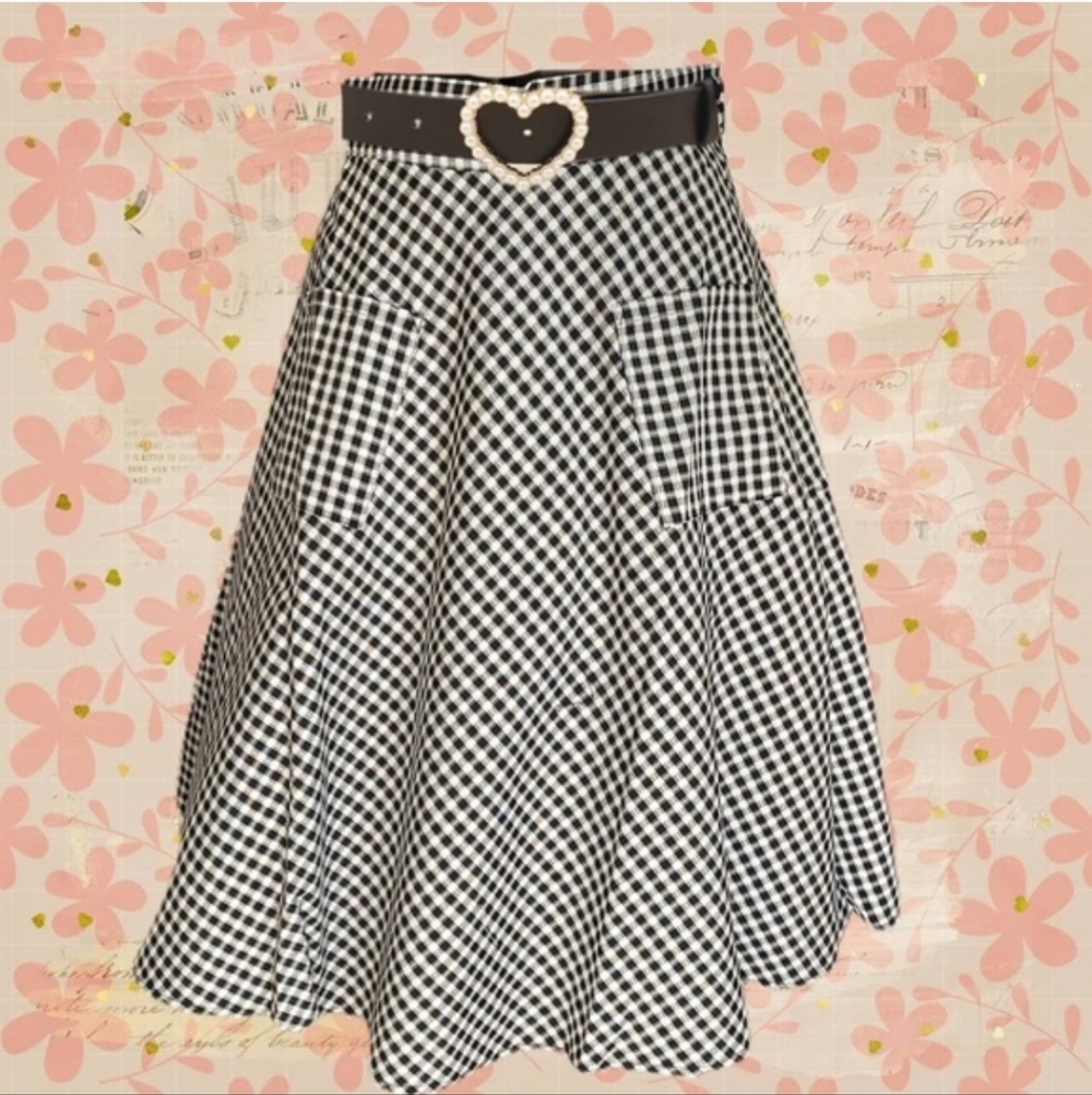 Banned Apparel Gingham Swing Skirt